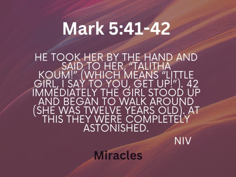 Mark 5:41-42