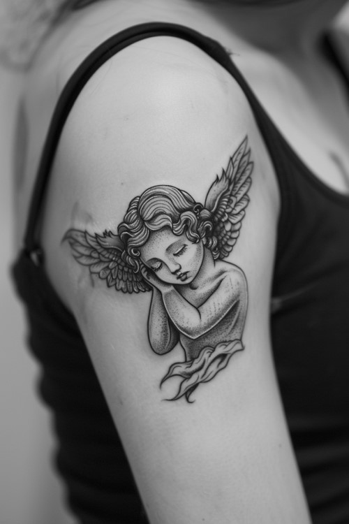 Angel Tattoo arm