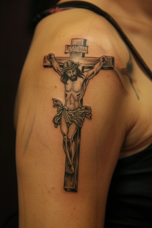 Jesus on Cross Tattoo
