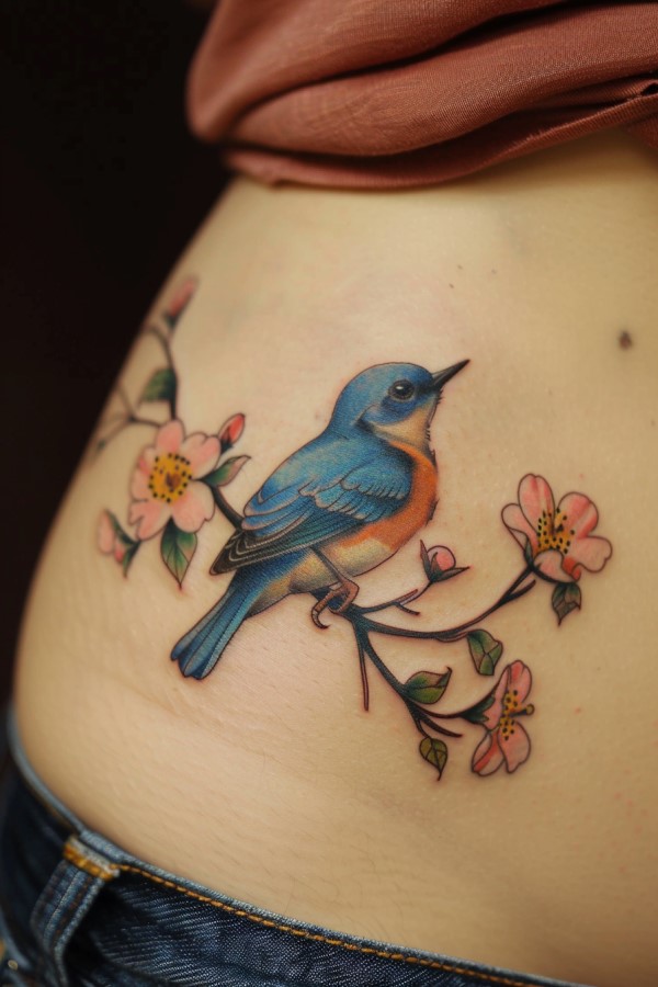Cute Bluebird Tattoo