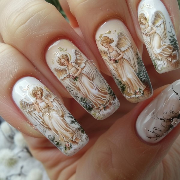 angel nail ideas