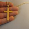 Gold Colored Cross Chain Necklace Christian