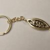 Gold Colored Jesus Fish Keychain