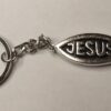 Silver Colored Jesus Fish Keychain
