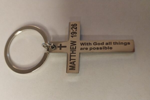 Matthew Bible Verse Keychain