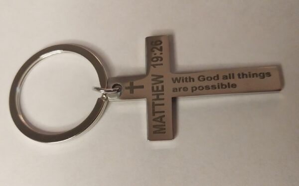 Matthew Bible Verse Keychain