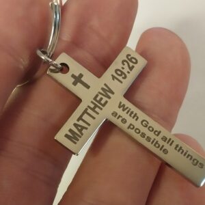 Bible Verse Christian Keychain