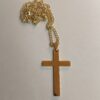 Gold Colored Cross Chain Necklace Christian