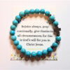 Christian Bead Bracelet Blue Green