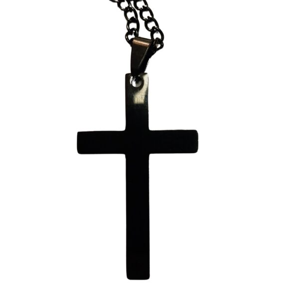 Black Cross Chain Necklace