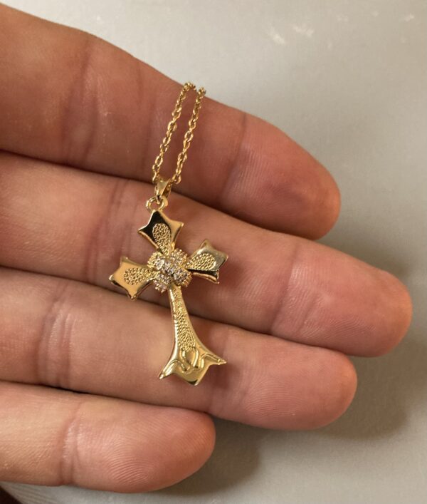 Women's Gold Cross Chain Necklace