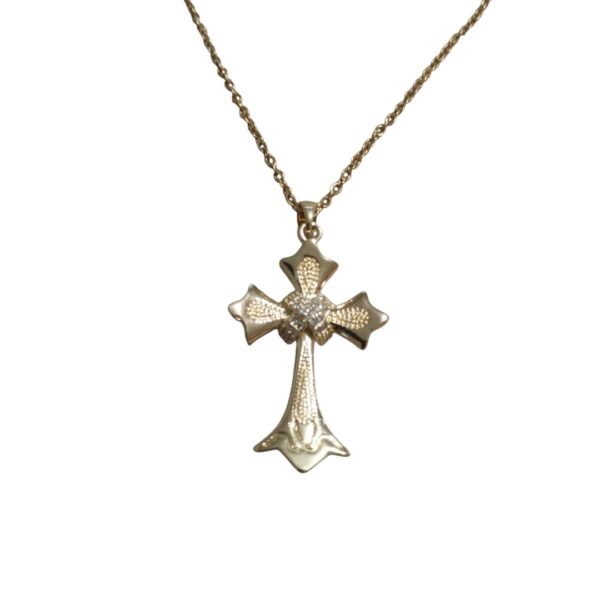 Gold Cross Chain necklace gemstones