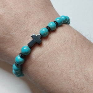 Christian Cross and Bead Bracelet or Anklet