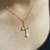 Womens Gold Cross Necklace