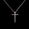 Silver Cross Necklace with Box Chain
