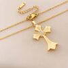 Gold Cross Necklace Women's Cheap