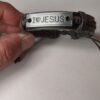 Black I Love Jesus Leather Bracelet