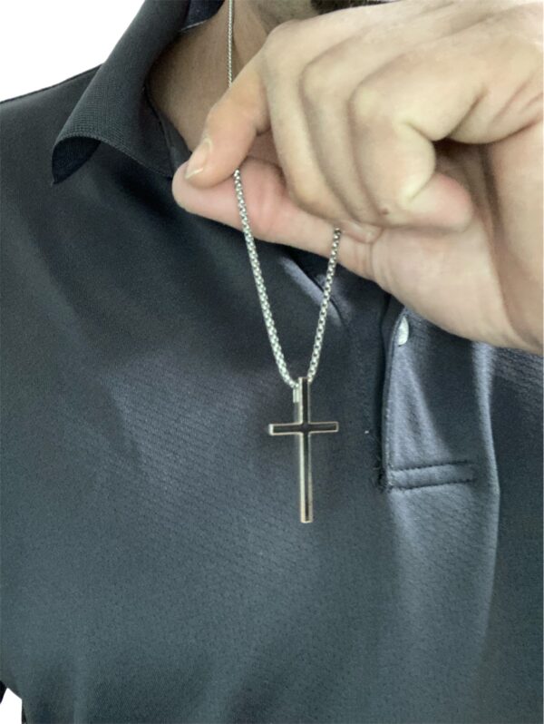 Black Center Cross Necklace