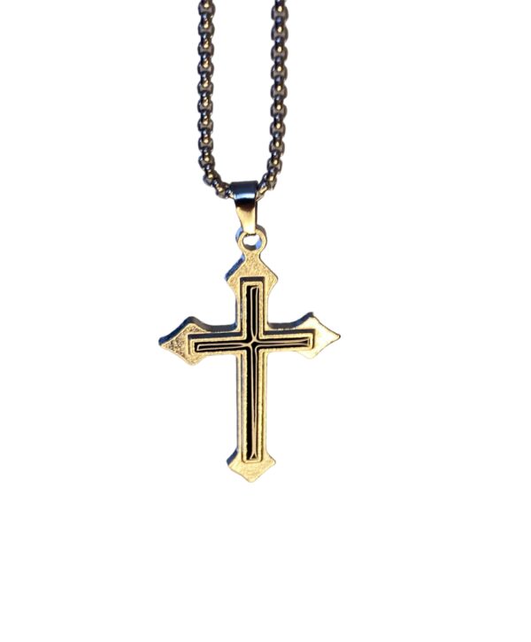 Flared Edge Cross Necklace