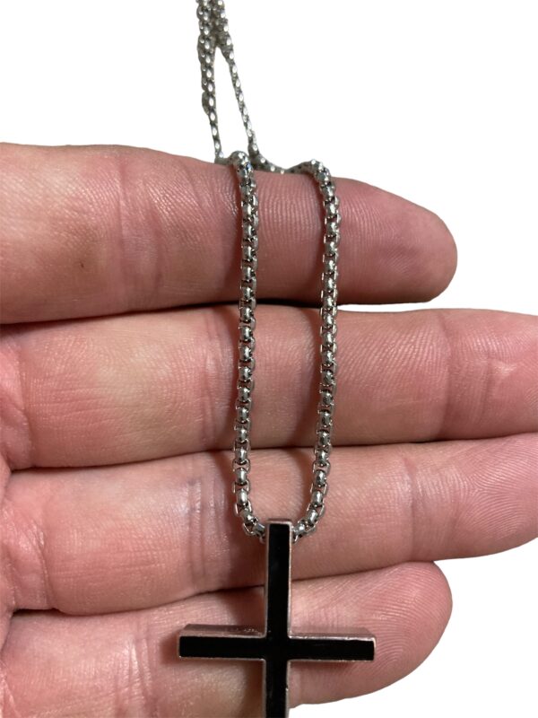 Black Center Cross Necklace