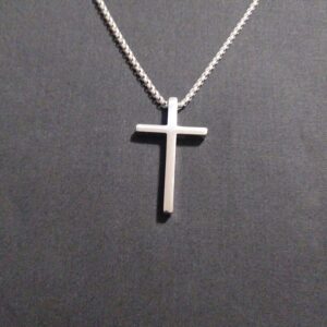 Silver Plated Cross Chain Necklace