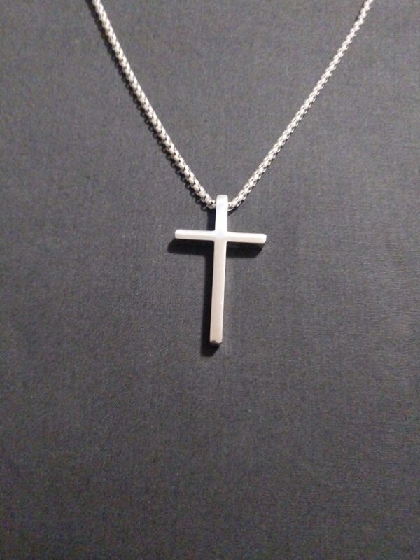 Silver Plated Cross Chain Necklace