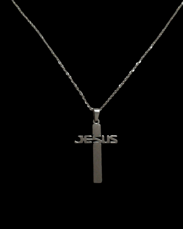 Silver Jesus Necklace