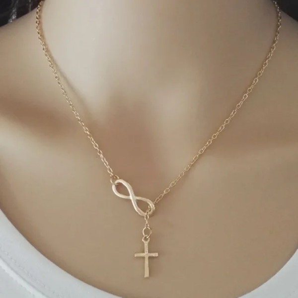 Infinite Cross Necklace Women's