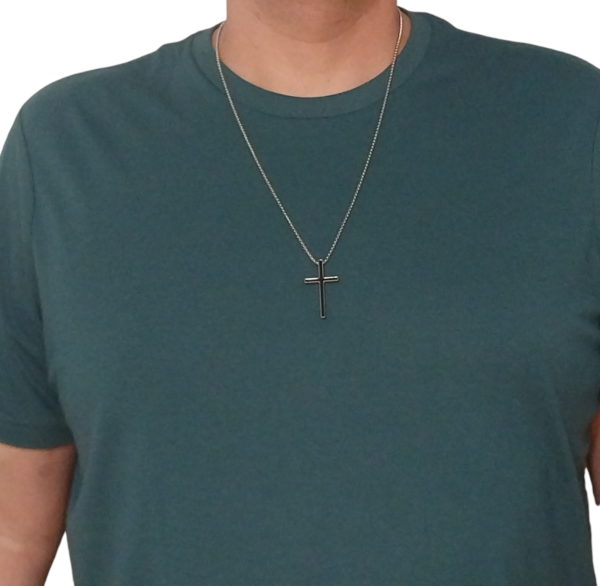 Black Centered Cross Necklace