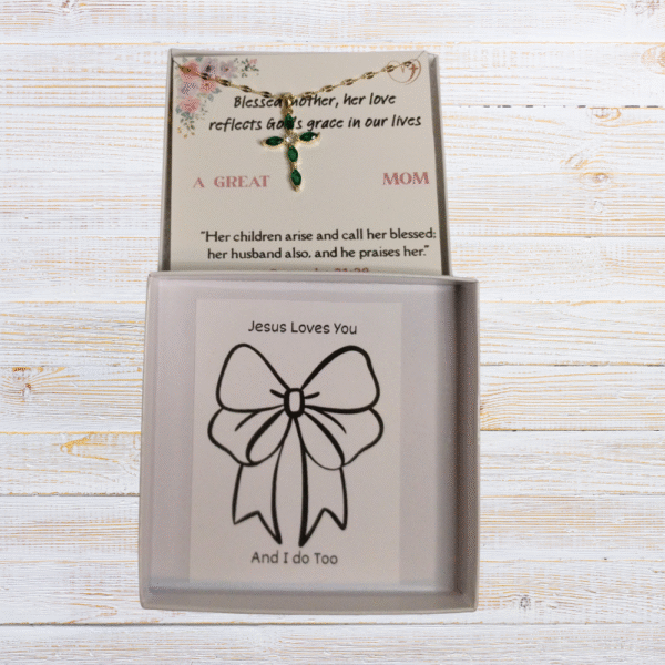 Christian Cross Chain Necklace for Mom