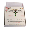 Christian Cross Chain Necklace for Mom Green